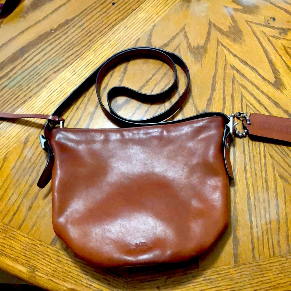 Brown Leather Crossbody Coach Bag